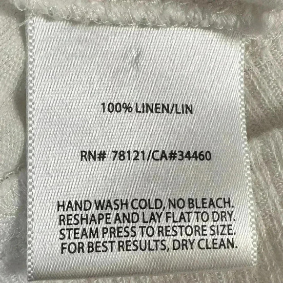 Eileen Fisher 100% Linen Button Front V-Neck Cardigan White Women's  Medium - Picture 14 of 14